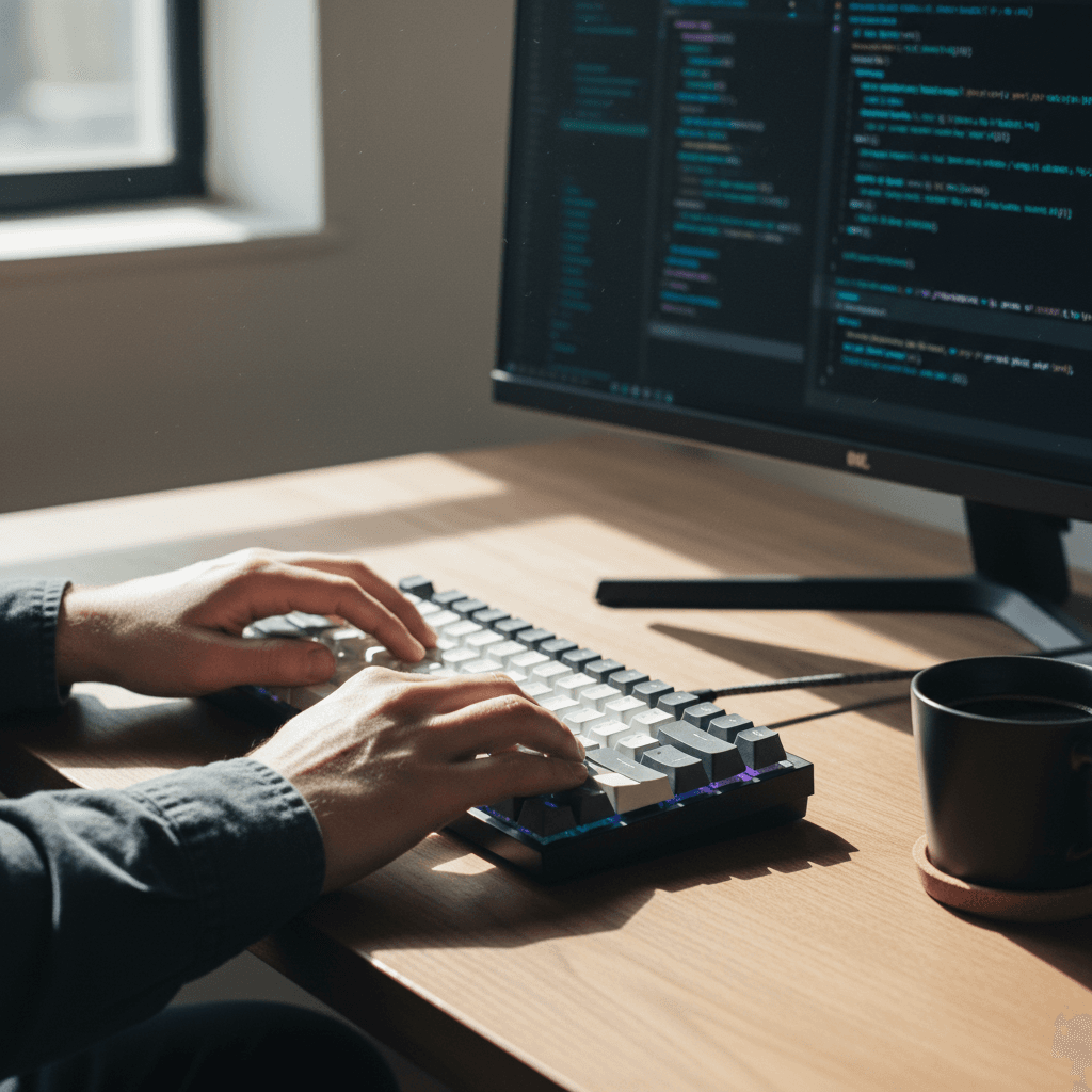 Developer working on automation implementation