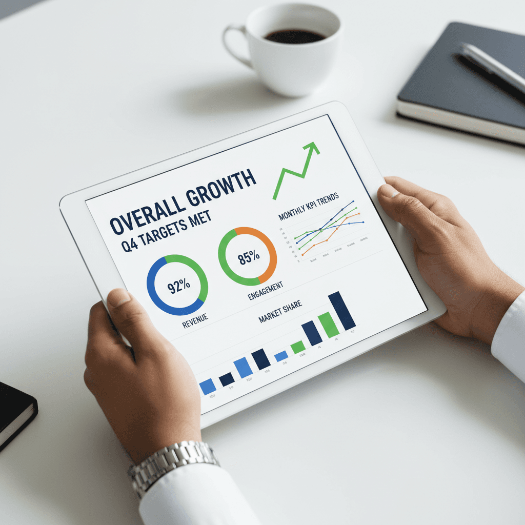 E-commerce metrics and automation insights on tablet review